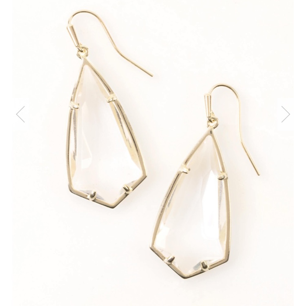 Carla Drop Earrings in Clear Crystal